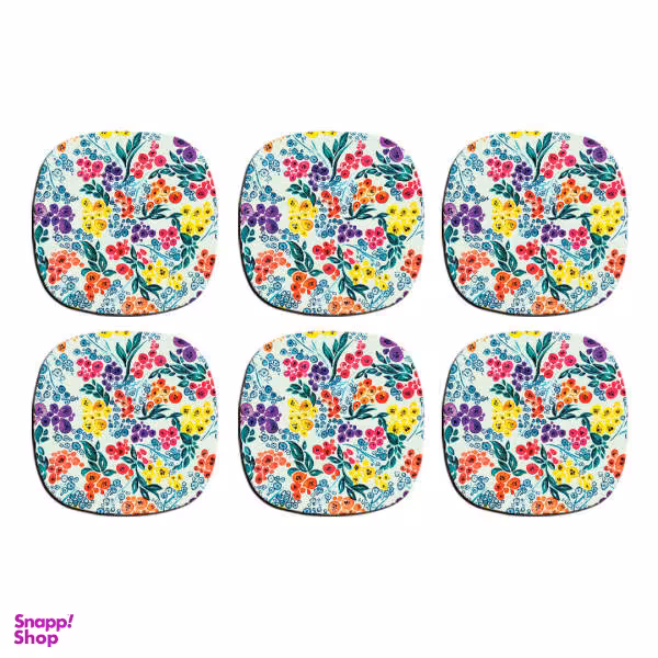 زیر لیوانی مدل گلبرگ ها کد 518 بسته 6 عددی