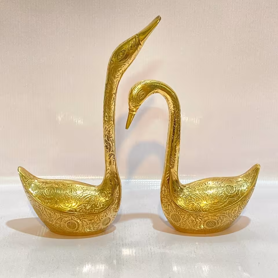 مجسمه قو جفتی برنزی