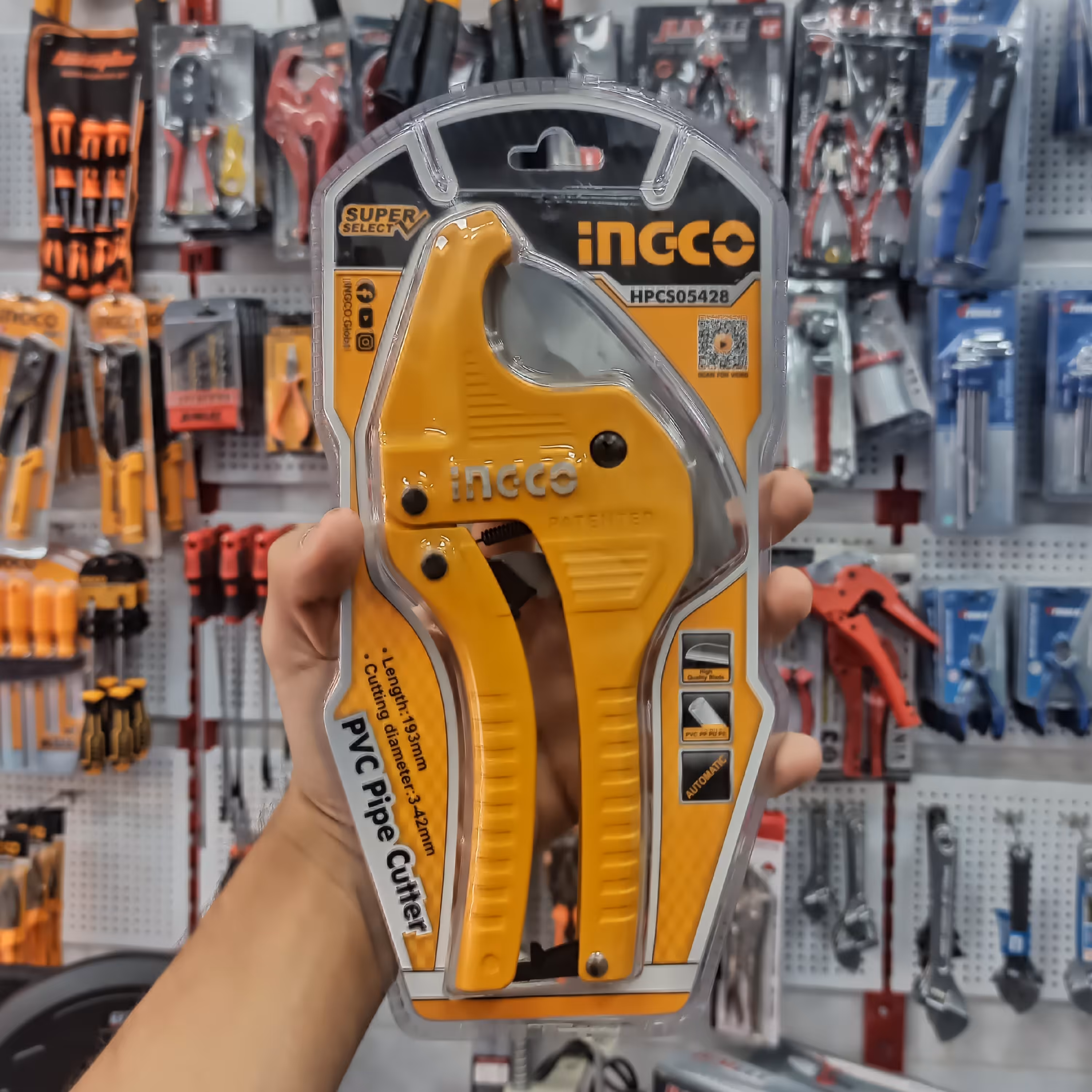 قیچی لوله برُ  PVC برند اینکو (ingco)