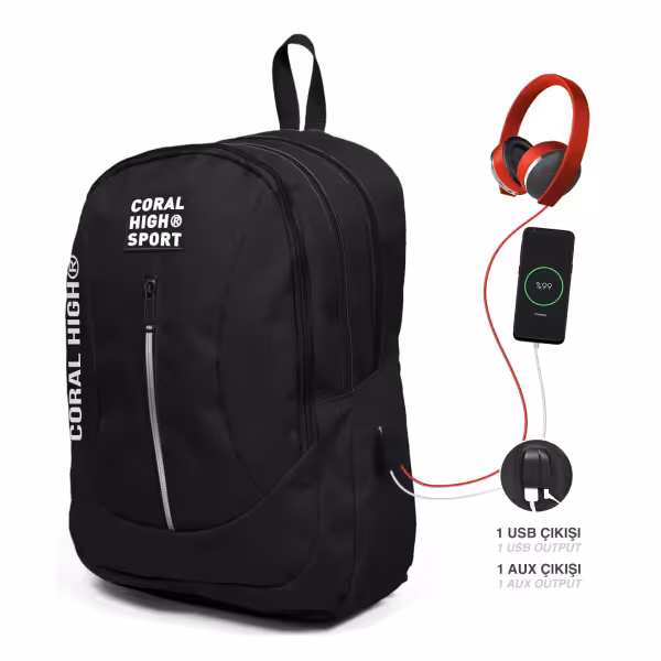 کوله پشتی با سوکت USB AUX یایگان Coral High کد 23226