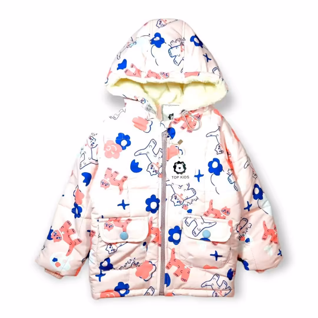 کاپشن دخترانه ضد اب داخل خز 40 و 45