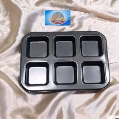 قالب مافینی مربع شش تایی تفلون