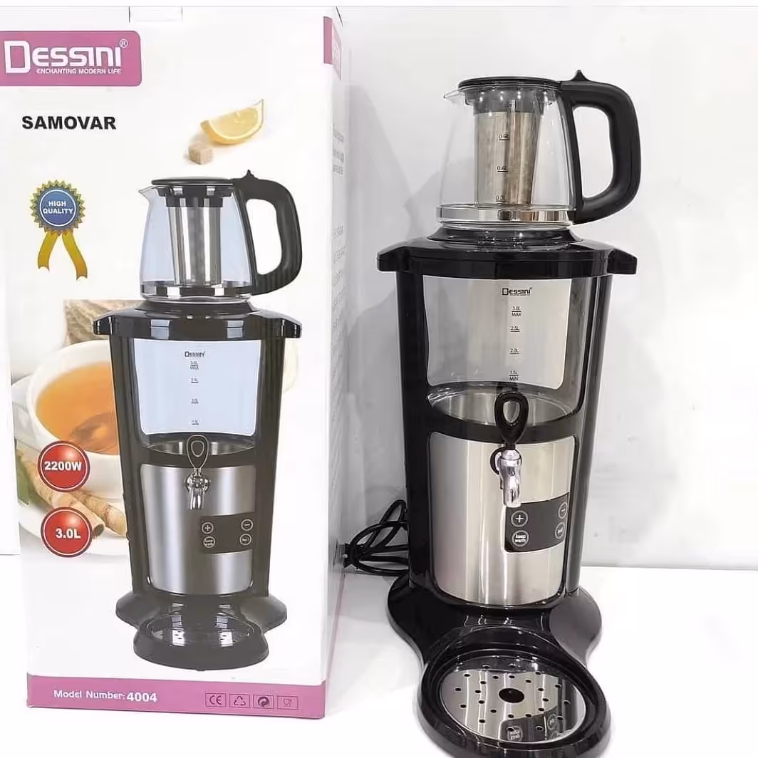 مشخصات سماور برقی دسینی مدل 4004

توان مصرفی دستگاه 2200وات

 گنجایش سماور 3