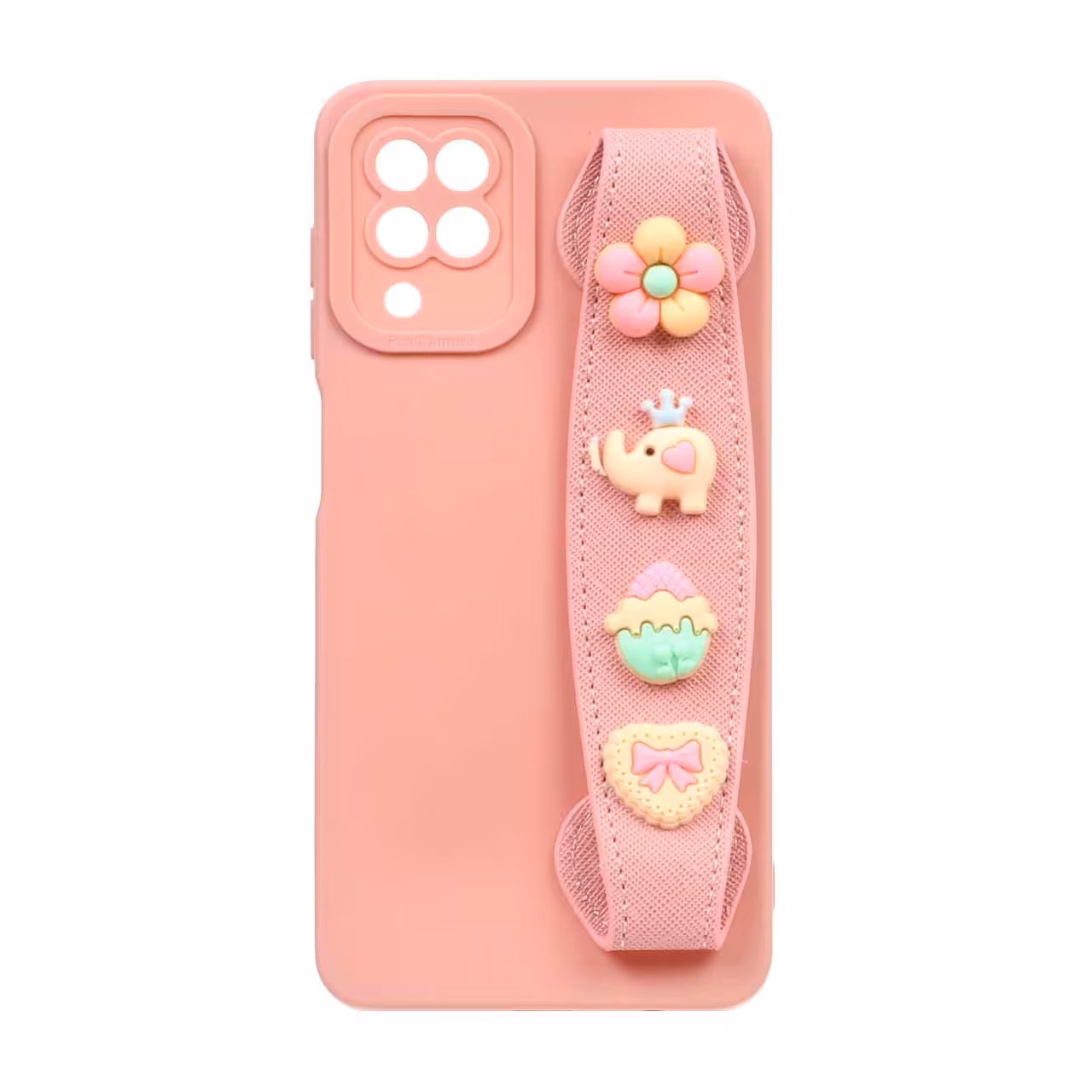 قاب فینگر بند عروسکی برجسته گوشی A12 و M12 وF12 صورتی