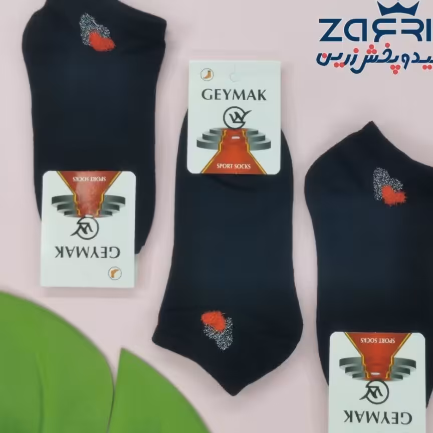 جوراب مچی تک رنگ مشکی قلبی عمده ده تایی 16هزار تومان 