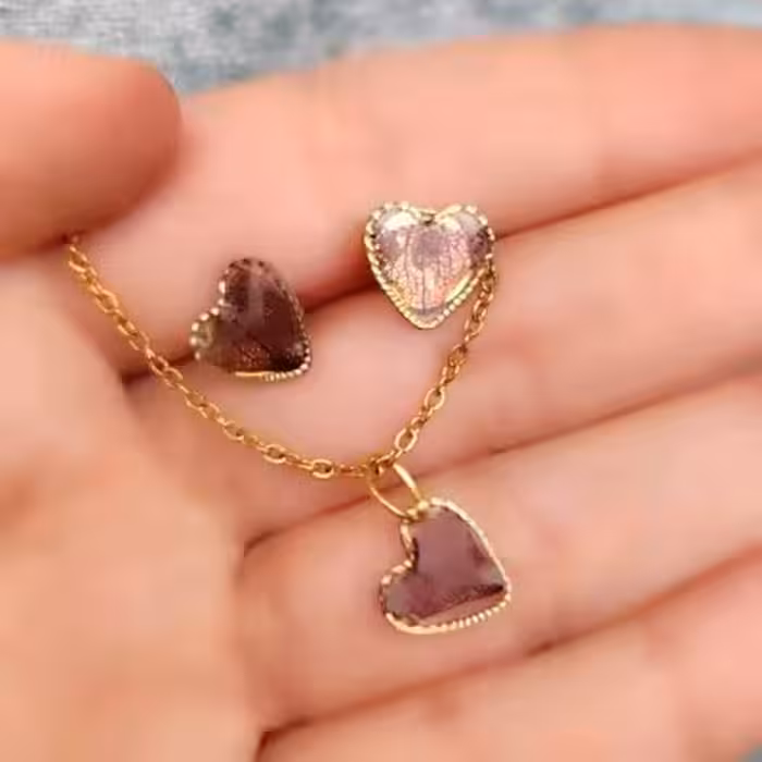 نیم ست قلبی کوچک و مینیمال