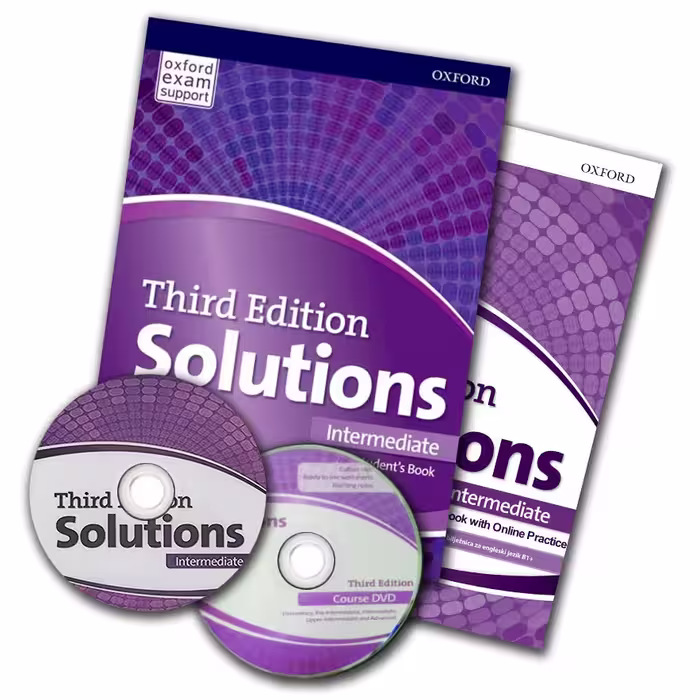 کتاب Solutions 3rd Edition Intermediate  به همراه CD رحلی