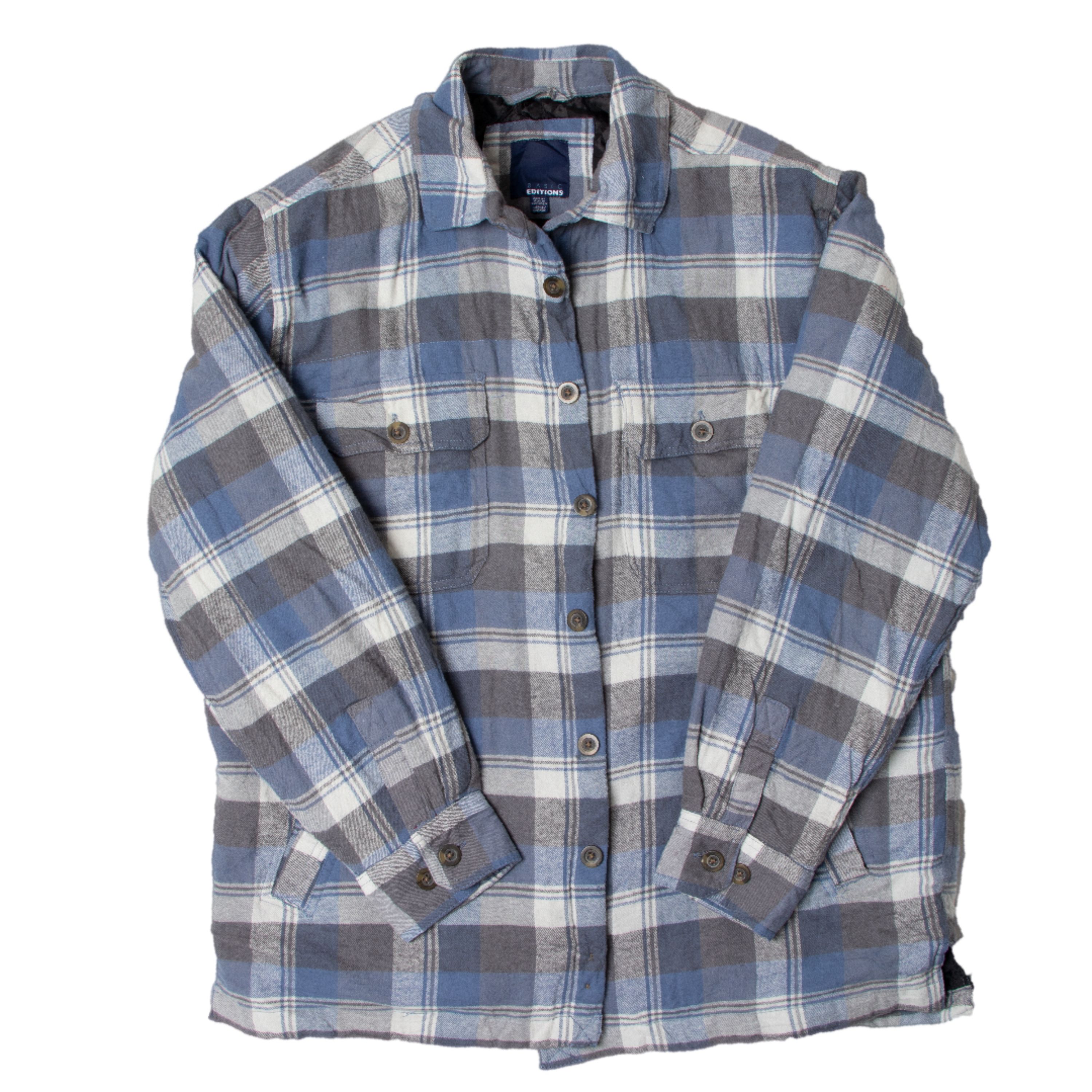 کاپشن چارخونه پشمی یونیسکس داخل آستردار دکمه دار جیبدار