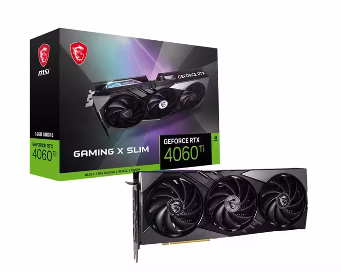 کارت گرافیک ام اس ای GeForce RTX 4060 TI 16GB GAMING X SLIM