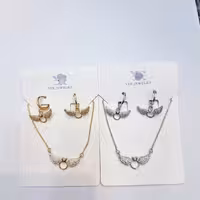 نیمست کد12189طرح جواهر.برند محبوب ysx.با آبکاری طلا.ضد حساسیت.رنگ ثابت