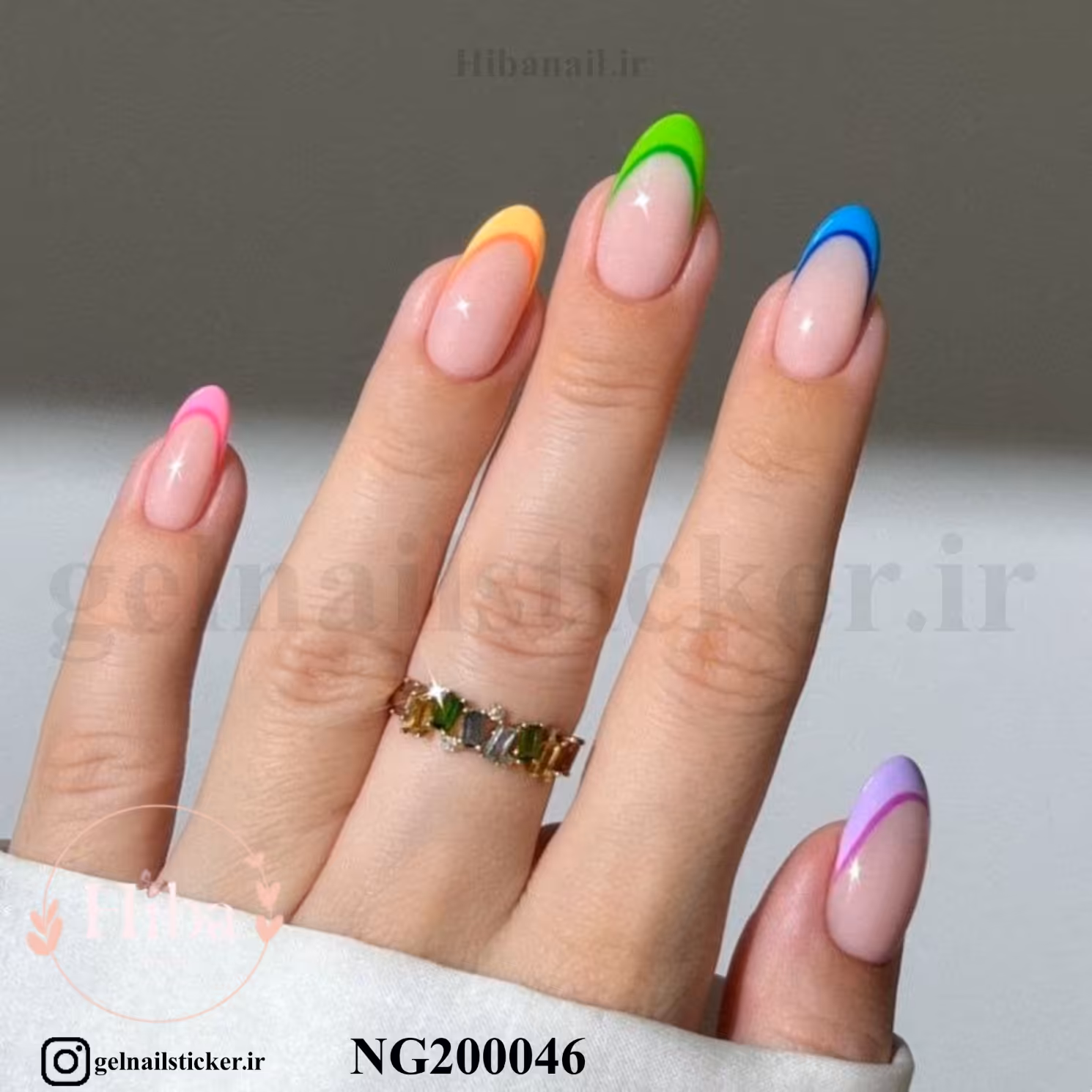 استیکر ژله ای کاشت ناخن (نیل رپ)_کد NG200046