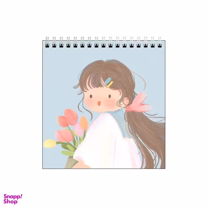 دفتر طراحی بامبیلیپ طرح دختر و گل لاله کد 1678399