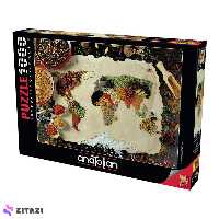 پازل 1000 تکه آناتولین مدل Herbal World Map کد 1045