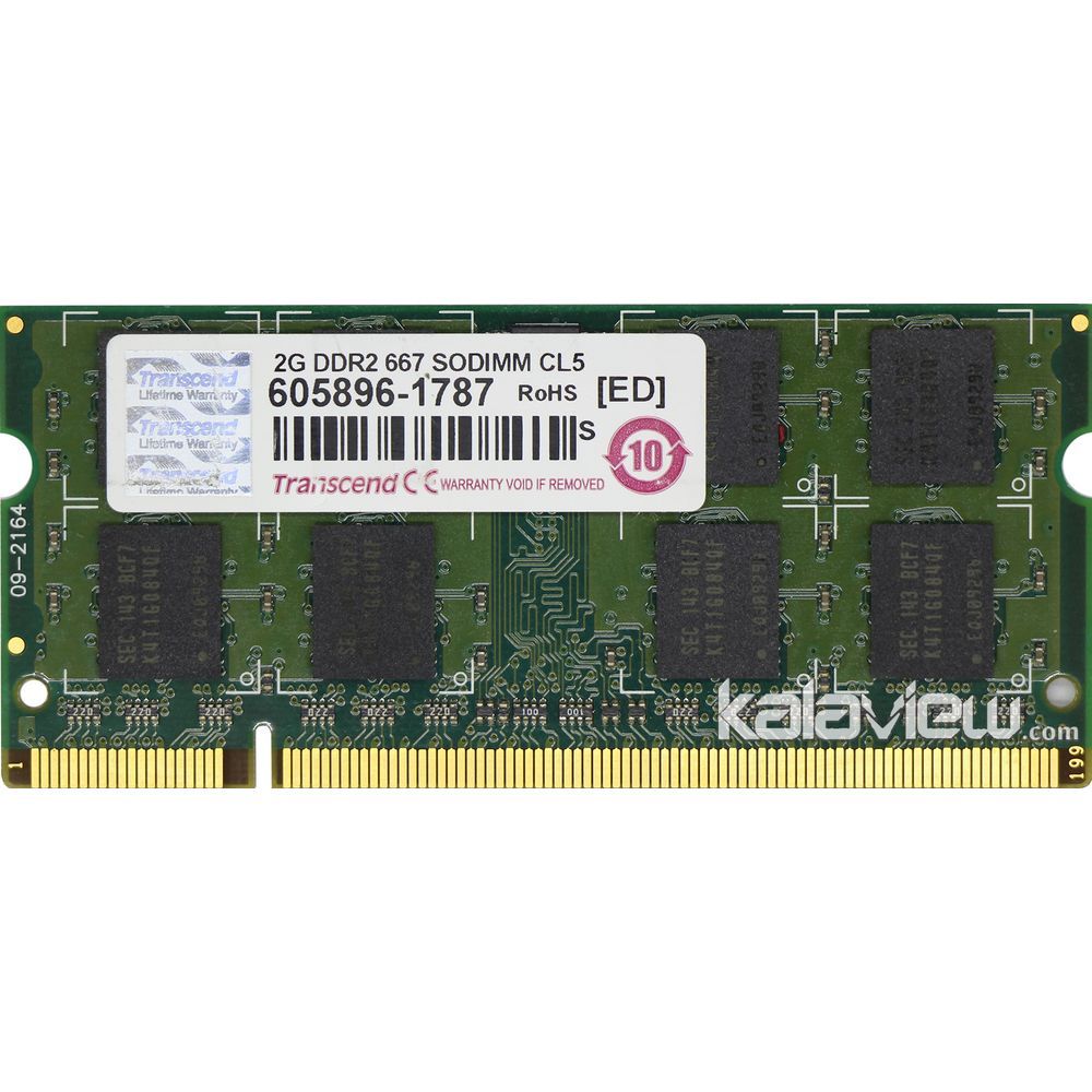 رم لپ تاپ ترنسند 2GB مدل DDR2 باس 667MHZ-5300 چین تایمینگ CL5