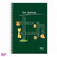 دفتر مدرسه‌ای‌ 60 برگ چهارخط وزیری سیمی فانتزی جلد گلاسه الیپون (Elipon) کد 2911351 وزن 300 گرم