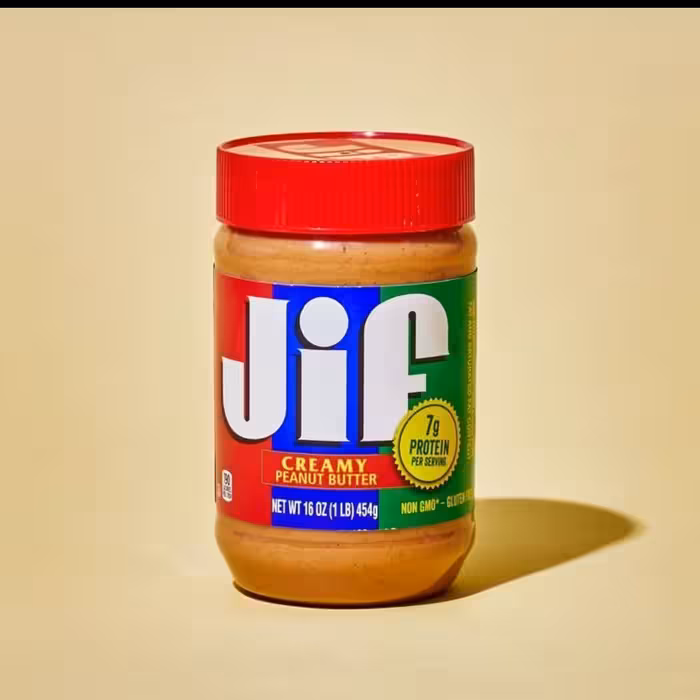 کره بادام زمینی جیف وزن454 گرم محصول کشور آمریکا مدل کرمی 