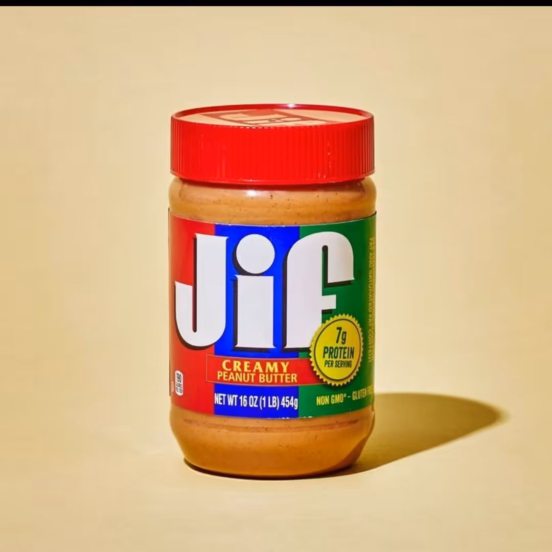 کره بادام زمینی جیف وزن454 گرم محصول کشور آمریکا مدل کرمی 