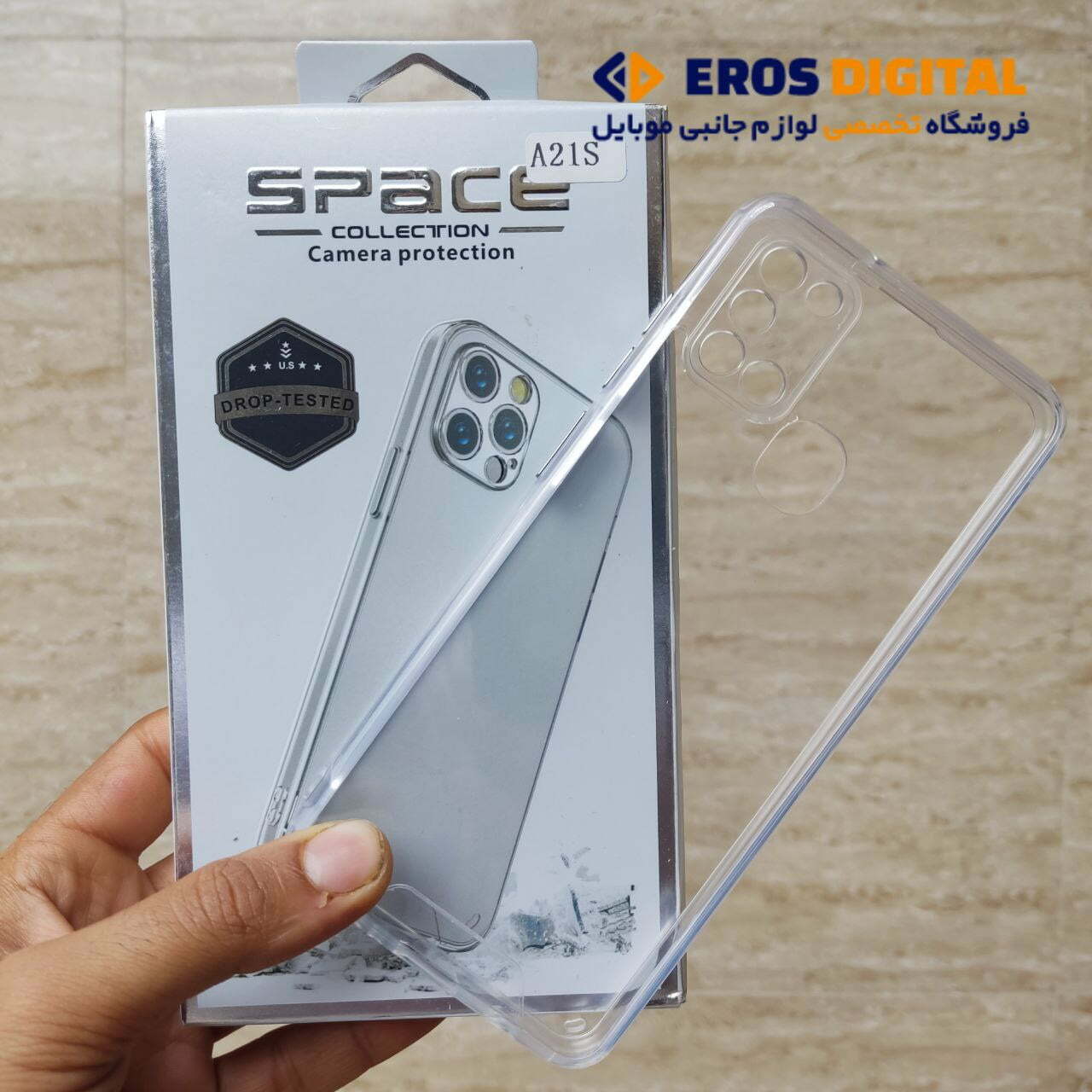 قاب شفاف Samsung Galaxy A21s مدل Space Collection محافظ لنز دار