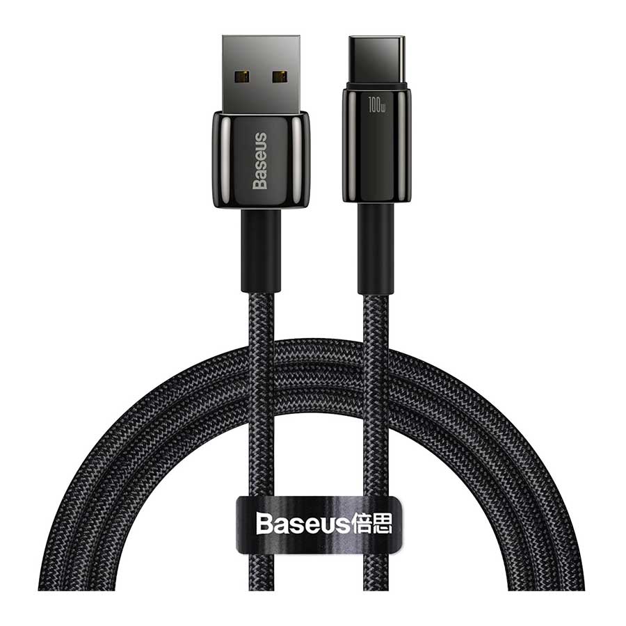 قیمت و خرید کابل تبدیل 1 متری USB به USB-C بیسوس مدل Tungsten Gold CAWJ000001 | یاس ارتباط