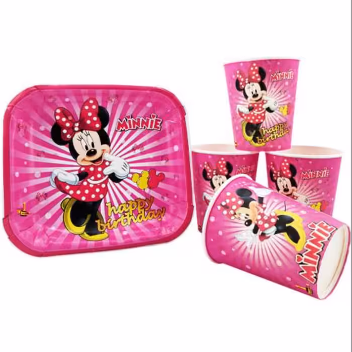 تم تولد لیوان و بشقاب تم مینی موس (پک10عددی)