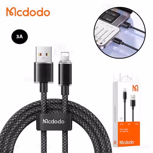 کابل لایتنینگ مک دودو طول 1.2 متر شدت جریان 3 آمپر Mcdodo CA-3640