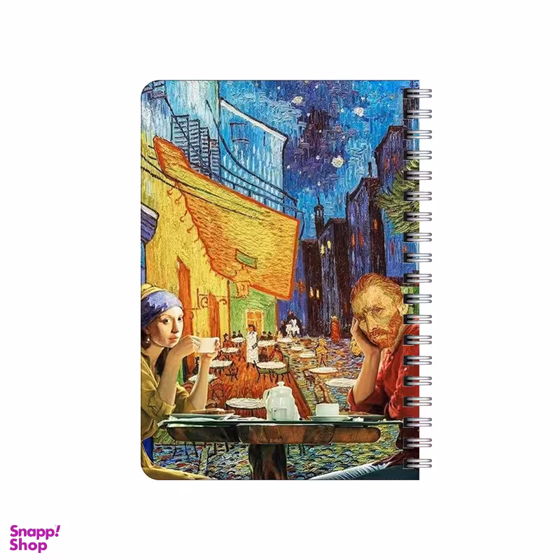 دفترچه یادداشت بامبیلیپ مدل چوبی طرح ونگوگ و دختر کد 1595424