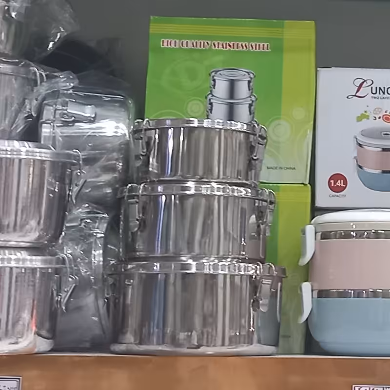 ظرف غذا 3 تکه استیل گیره نگهدارنده