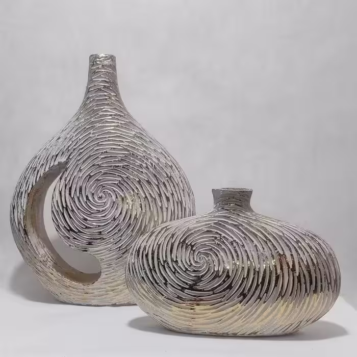 گلدان ست طرح چوبی براق