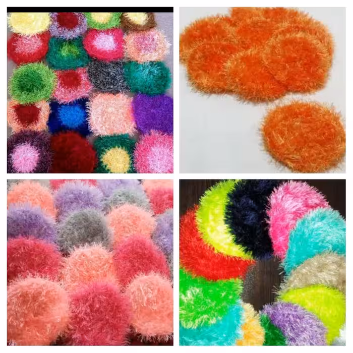 اسکاچ بافتنی اسکاچ کاموایی ارزان اسکاچ کاموایی با کیفیت بسته دو عددی