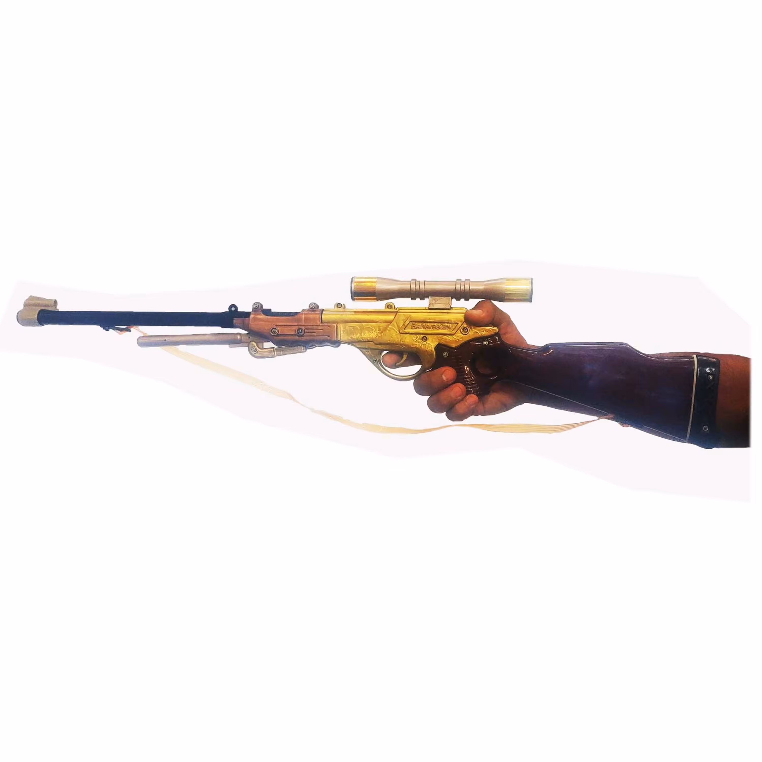 تفنگ بازی طرح تک لول شکاری جنس درجه یک با قابلیت پرتاب تیر پلاستیکی