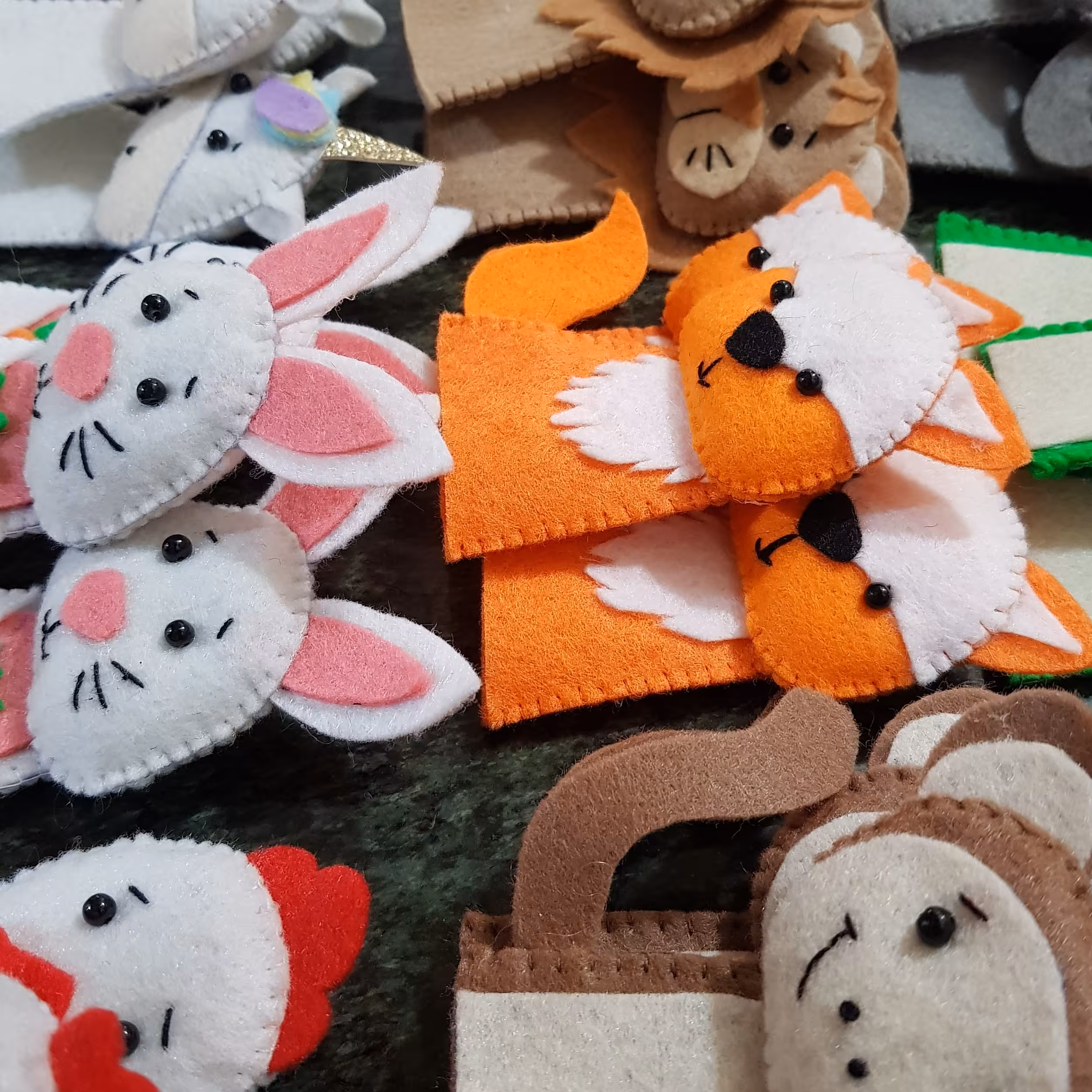 عروسکهای انگشتی نمدی،محکم،دوخته شده با دست