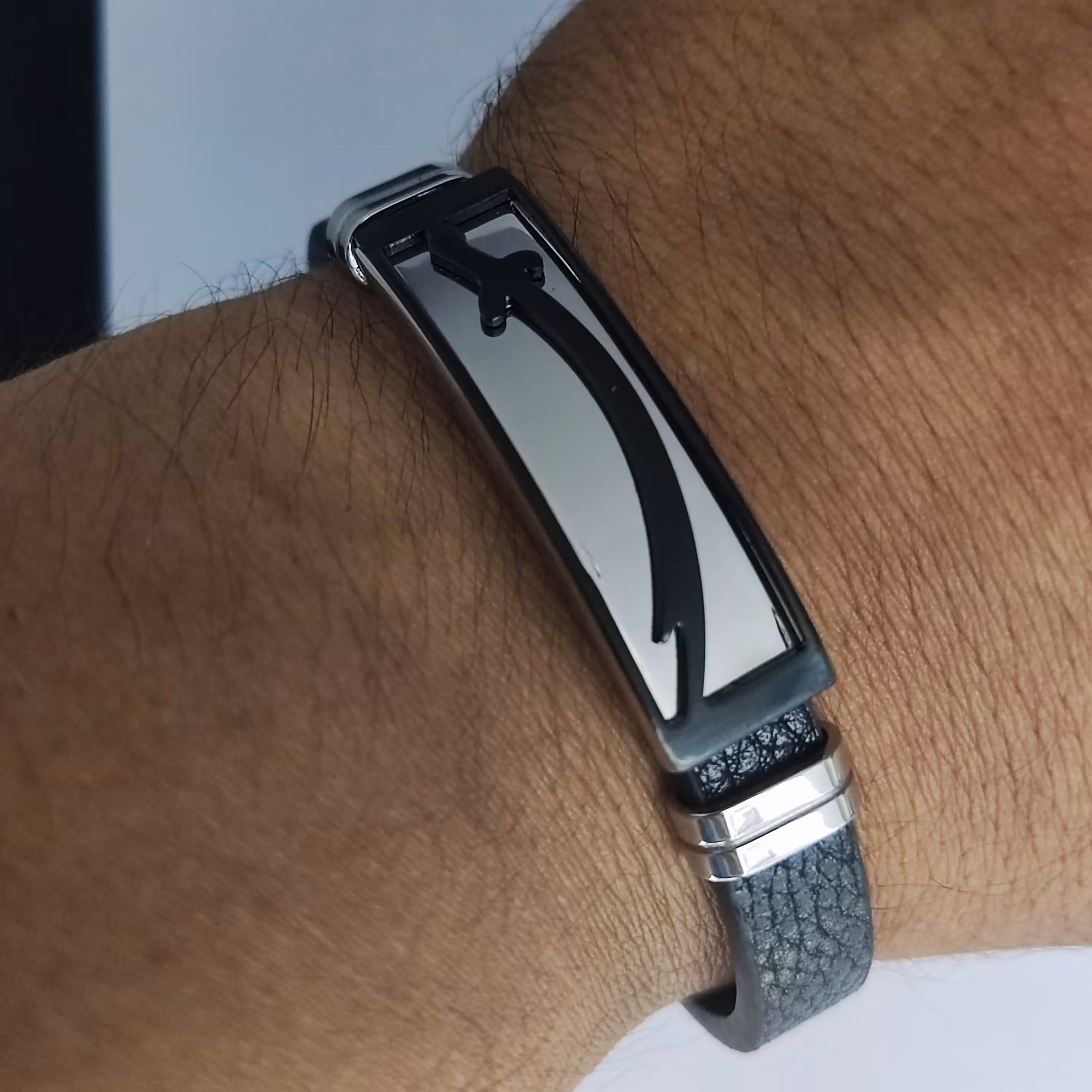 دستبند چرم ذوالفقار ،دستبند ذوالفقار چرمی،دستبند چرمی پلاک دارقابل سایز