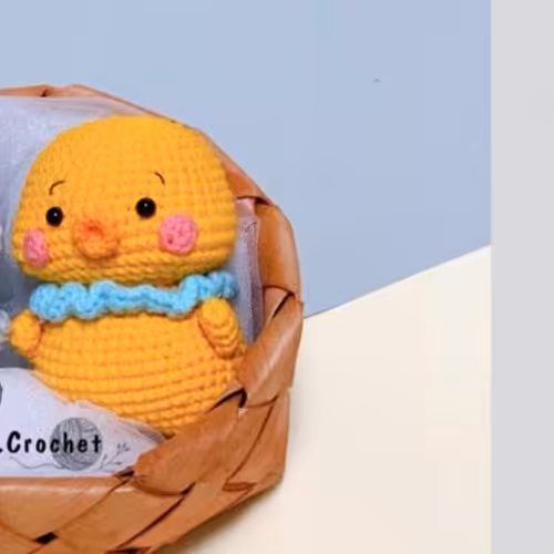 عروسک دستبافت اردک بامزه با سایز 12 سانت و قابل سفارش در رنگبندی دلخواه شما 