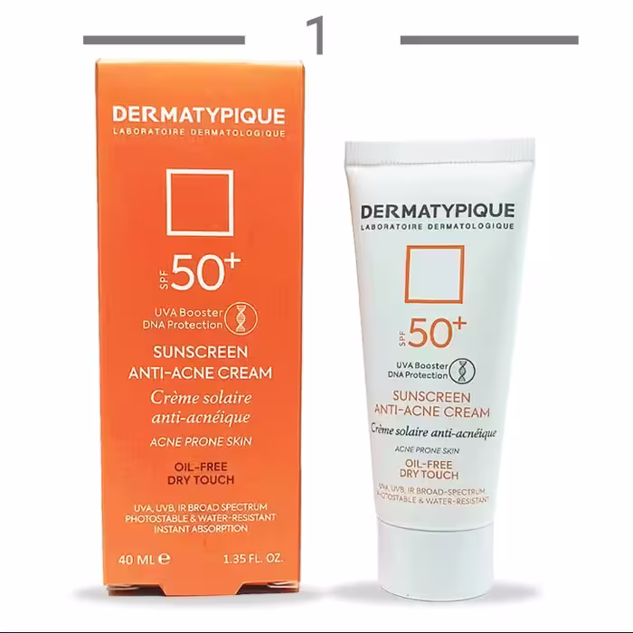 ضد آفتاب SPF50 ضد جوش بی رنگ درماتیپیک حجم 40 میل