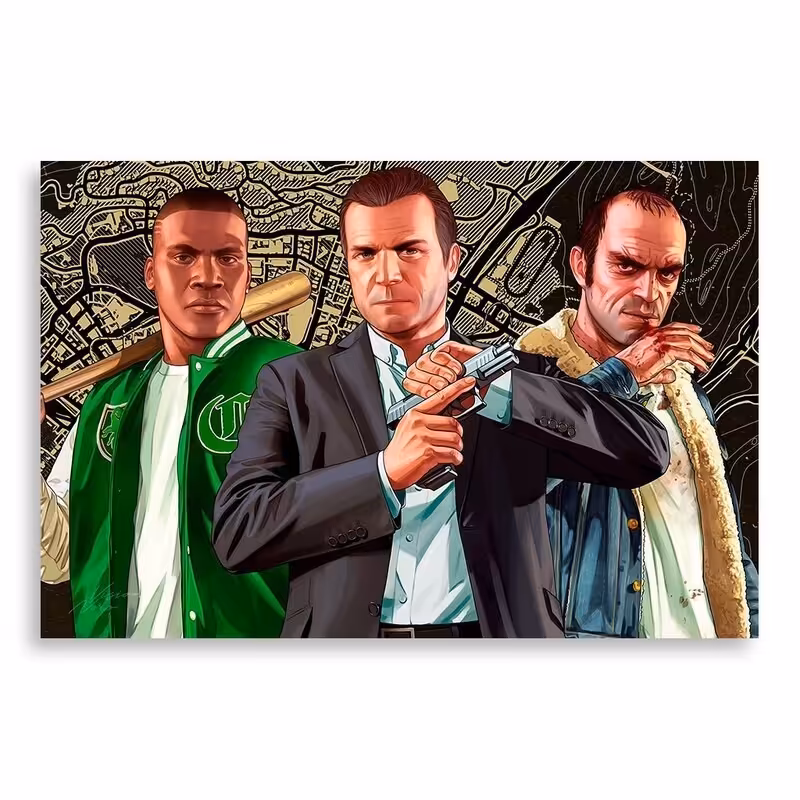 تابلو شاسی طرح بازی جی تی ای مدل NV0363