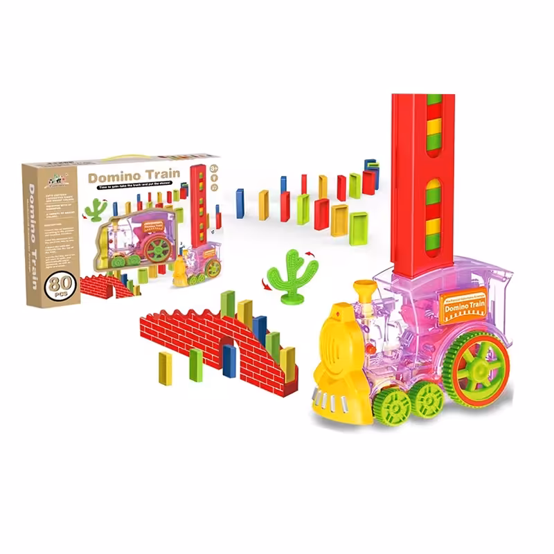 اسباب بازی قطار دومینو ساز 80 عددی کد GD6009