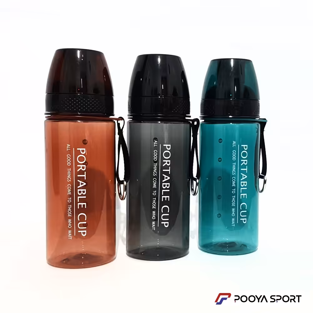 قمقمه آب لیوان دار 520 میلی لیتری مدل portable