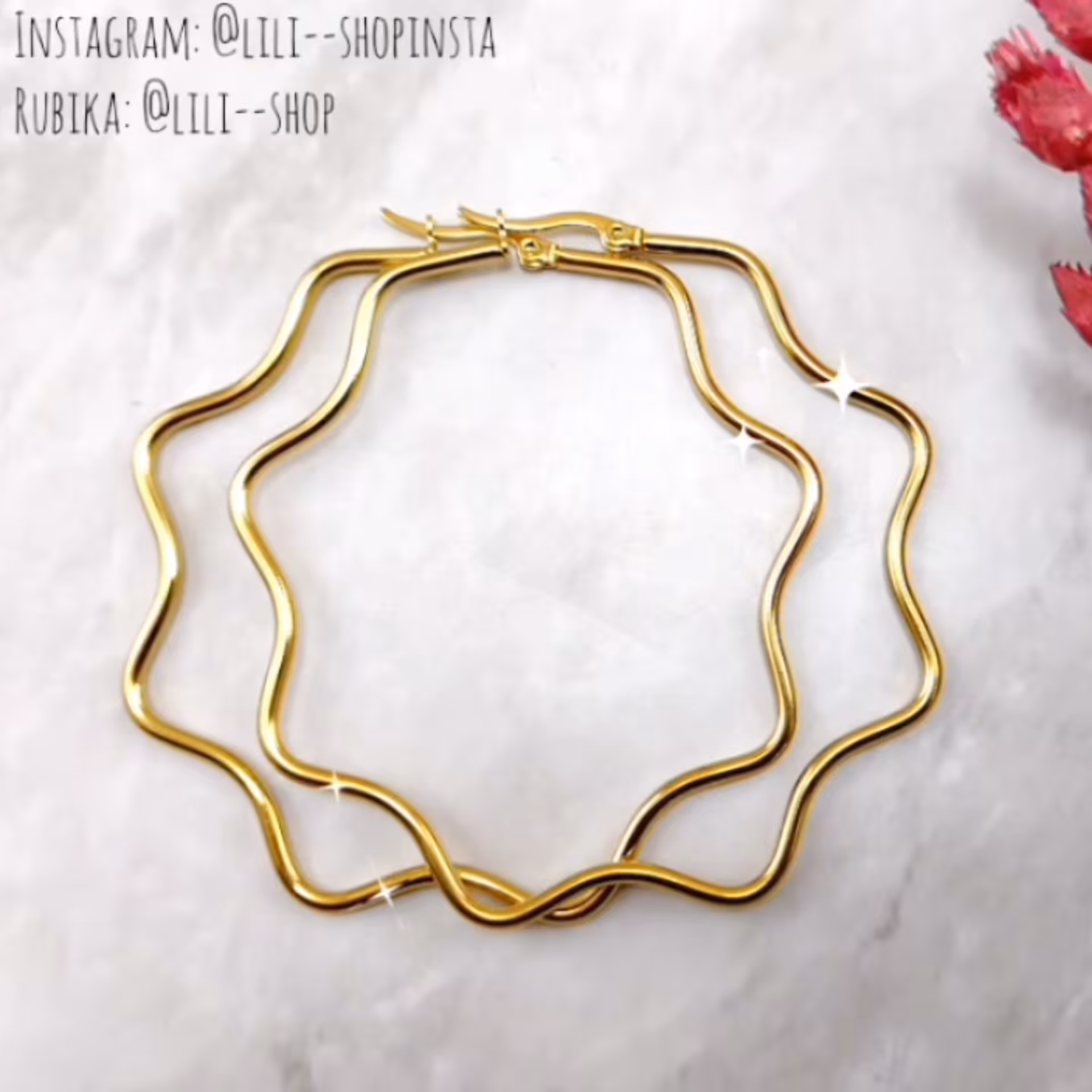 گوشواره هندسی گل (رنگ ثابت)