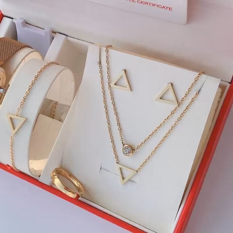 ست نقره  طرح مثلث 