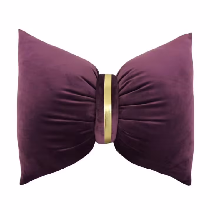 کوسن پاپیون مخمل بنفش ساده 