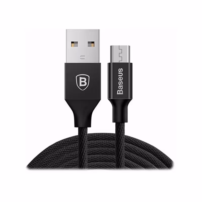 کابل تبدیل USB به microUSB باسئوس مدل CAMYW-A01 طول 1متر - فروشگاه کارما آی‌تی