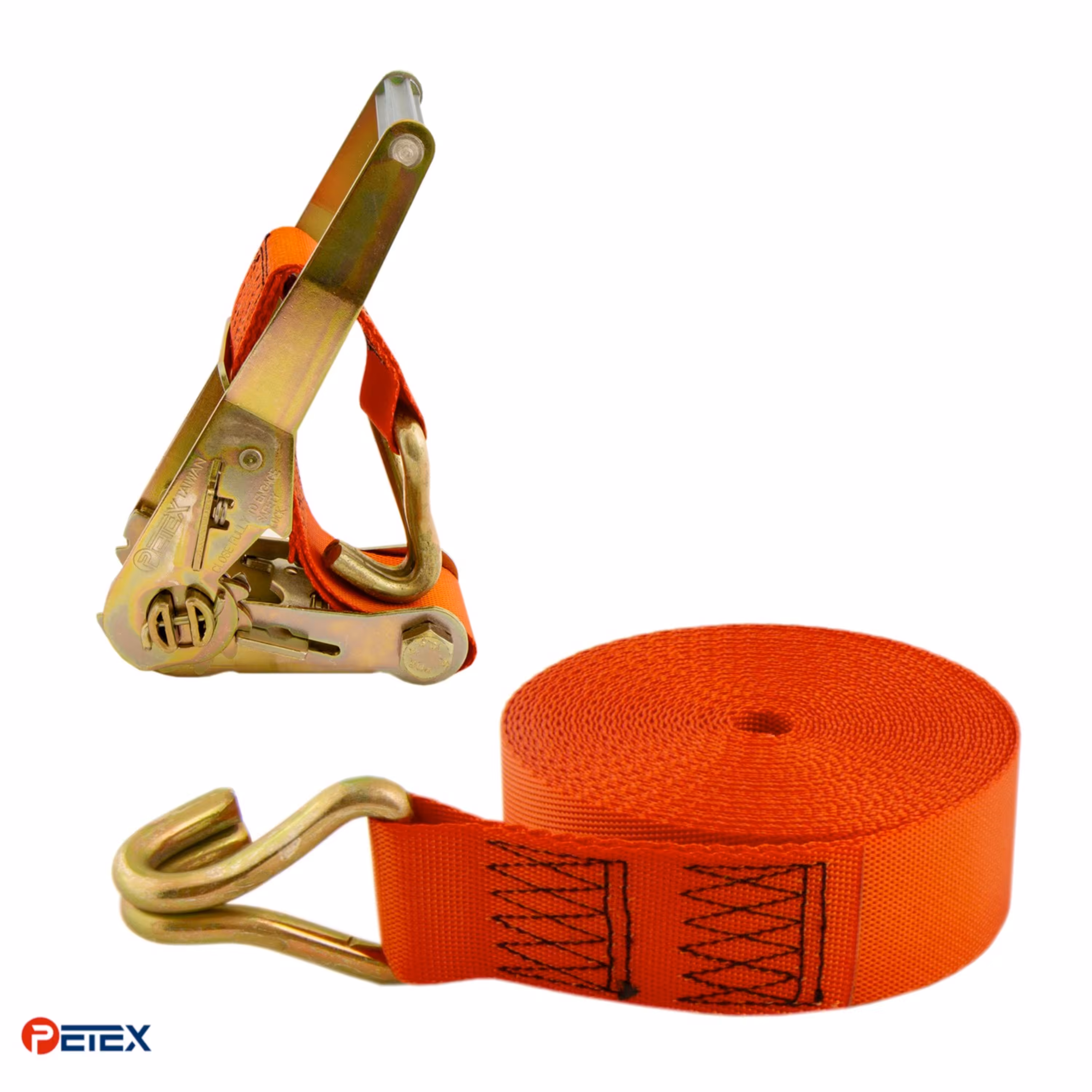 تسمه جغجغه 11 متری با مقاومت 3000 کیلوگرم با نوار پلی استر نارنجی ارتشی