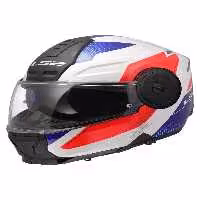 کلاه کاسکت موتورسیکلت چند رنگ دامنه 2 ایمنی سفید آبی LS2