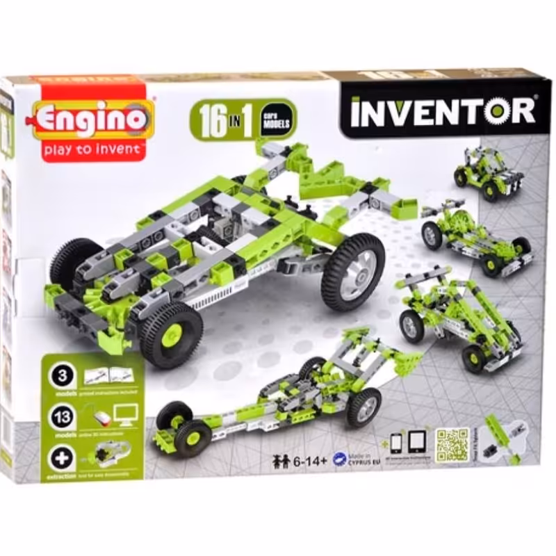 بازی ساختنی انجینو سری اینونتور 16 در 1 مدل ماشین ها


