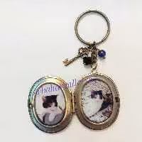 سرکلیدی قاب عکسی بازشو با دو عکس دلخواه