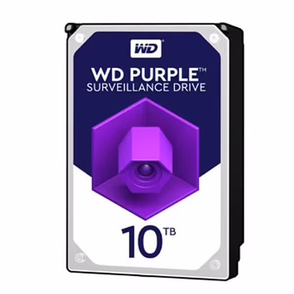 هارد دیسک اینترنال وسترن دیجیتال مدل WD100PURZ Purple ظرفیت 10 ترابایت 256MB Cache