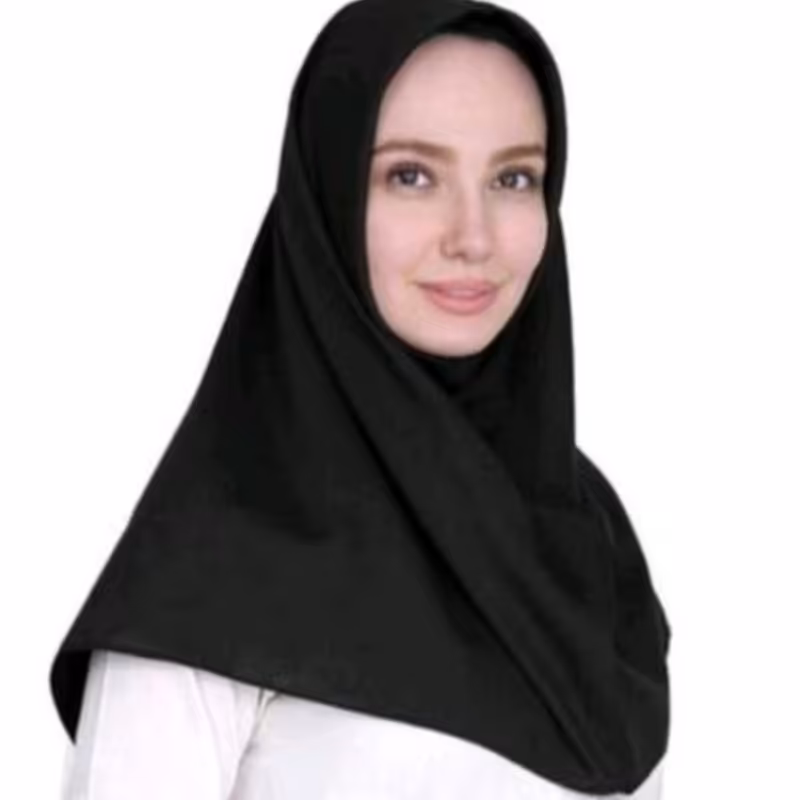 مقنعه نخی بروجرد قد 90 و 100 خوش دوخت  رنگ مشکی و  در  غرفه  سلین 