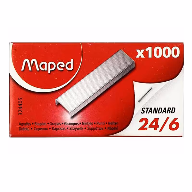 خرید سوزن منگنه مپد سایز 24/6 کد 324405 جعبه 36 عددی