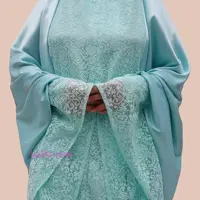 ست نماز نیم چادر و دامن ساتن دانتل دوزی