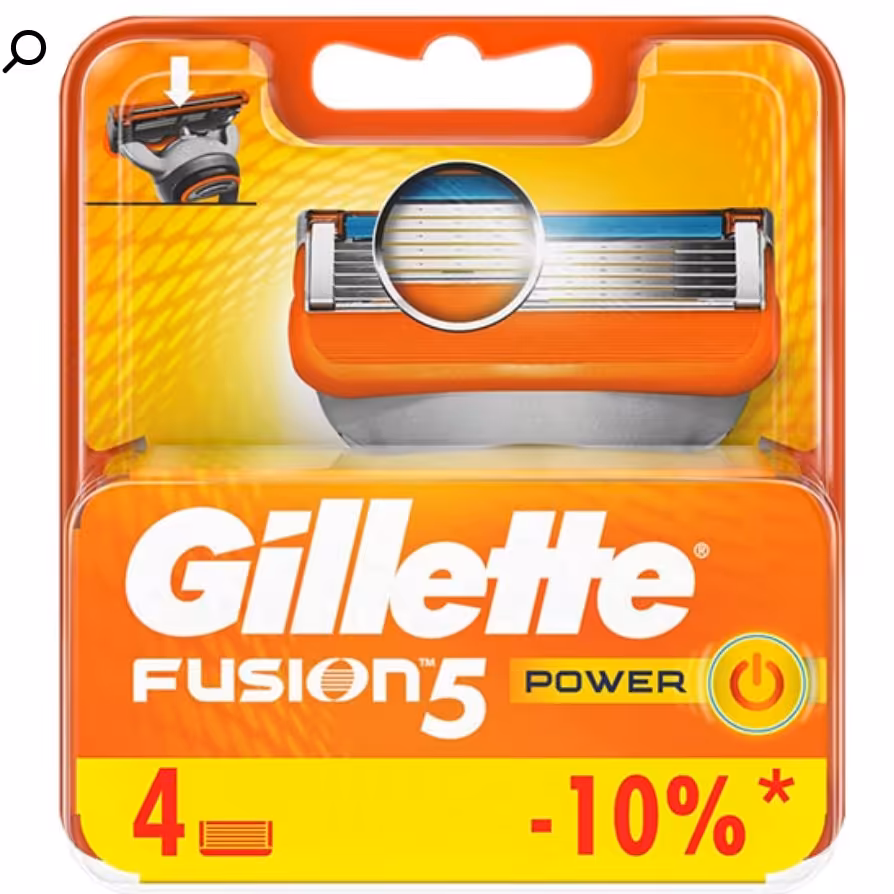 تیغ یدک ژیلت مدل Fusion Power5 بسته 4 عددی محصول آلمان